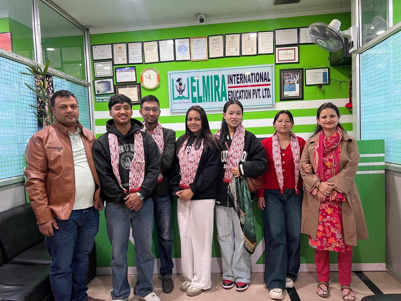 With Elmira Students